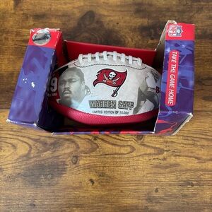 Fotoball Warren Sapp Tampa Bay Buccaneers Limited Edition Football Original Box